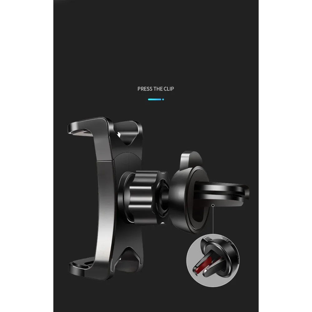 3 in 1 Car GPS Smartphone Holder: Dashboard / Visor Clamp   AC Grid Clip for Samsung Captivate Glide - Black