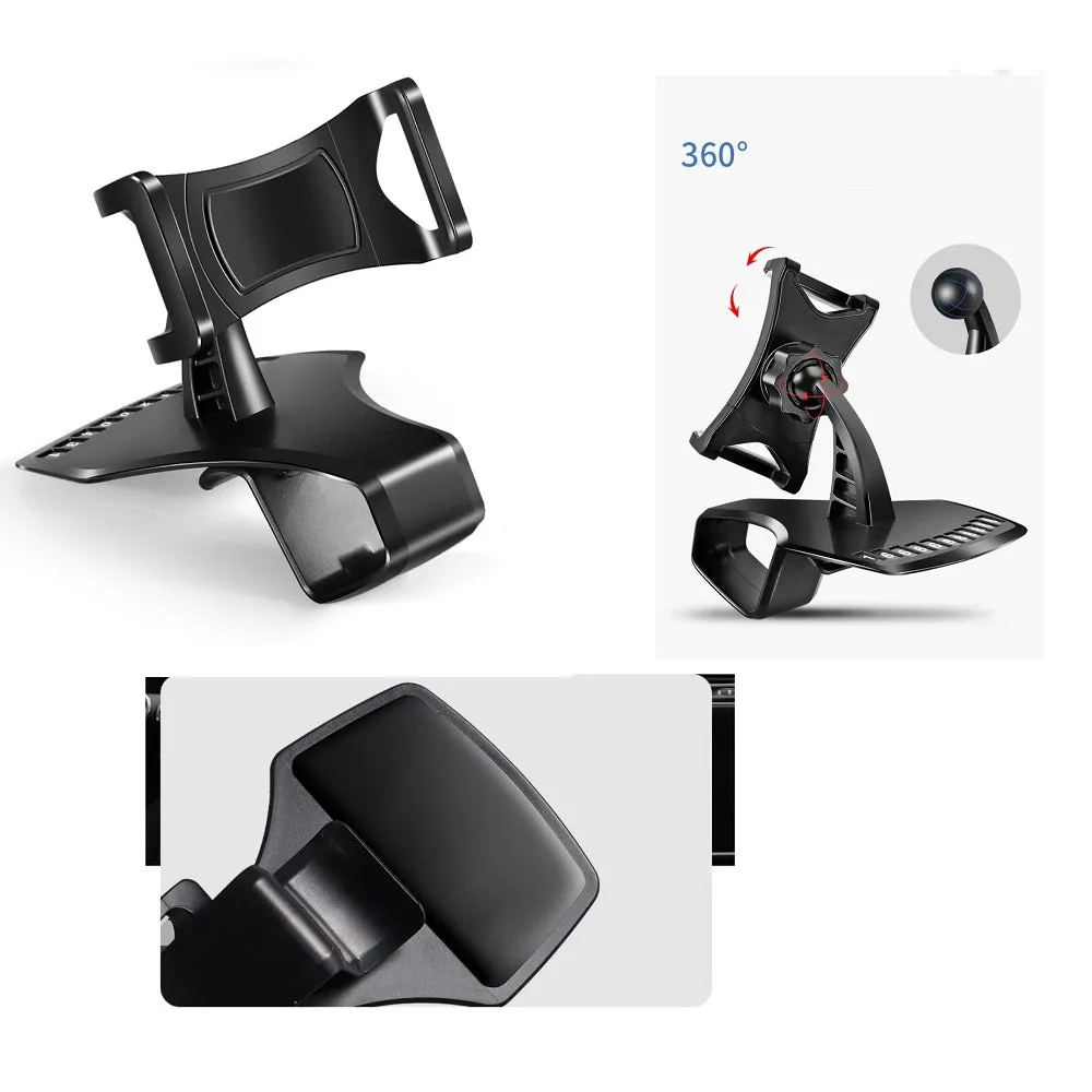 3 in 1 Car GPS Smartphone Holder: Dashboard / Visor Clamp   AC Grid Clip for Samsung Captivate Glide - Black
