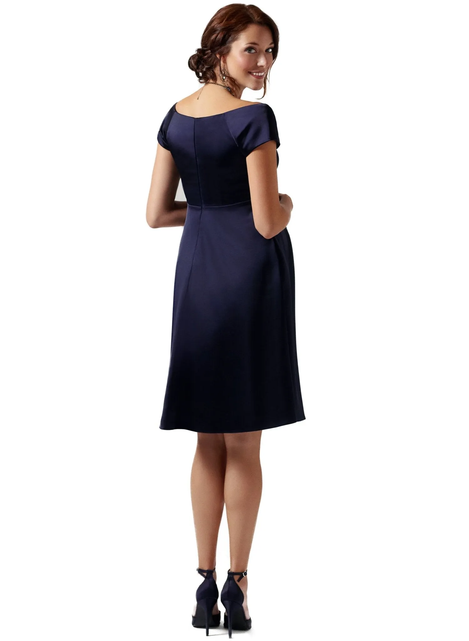 Aria Maternity Dress - Midnight Blue