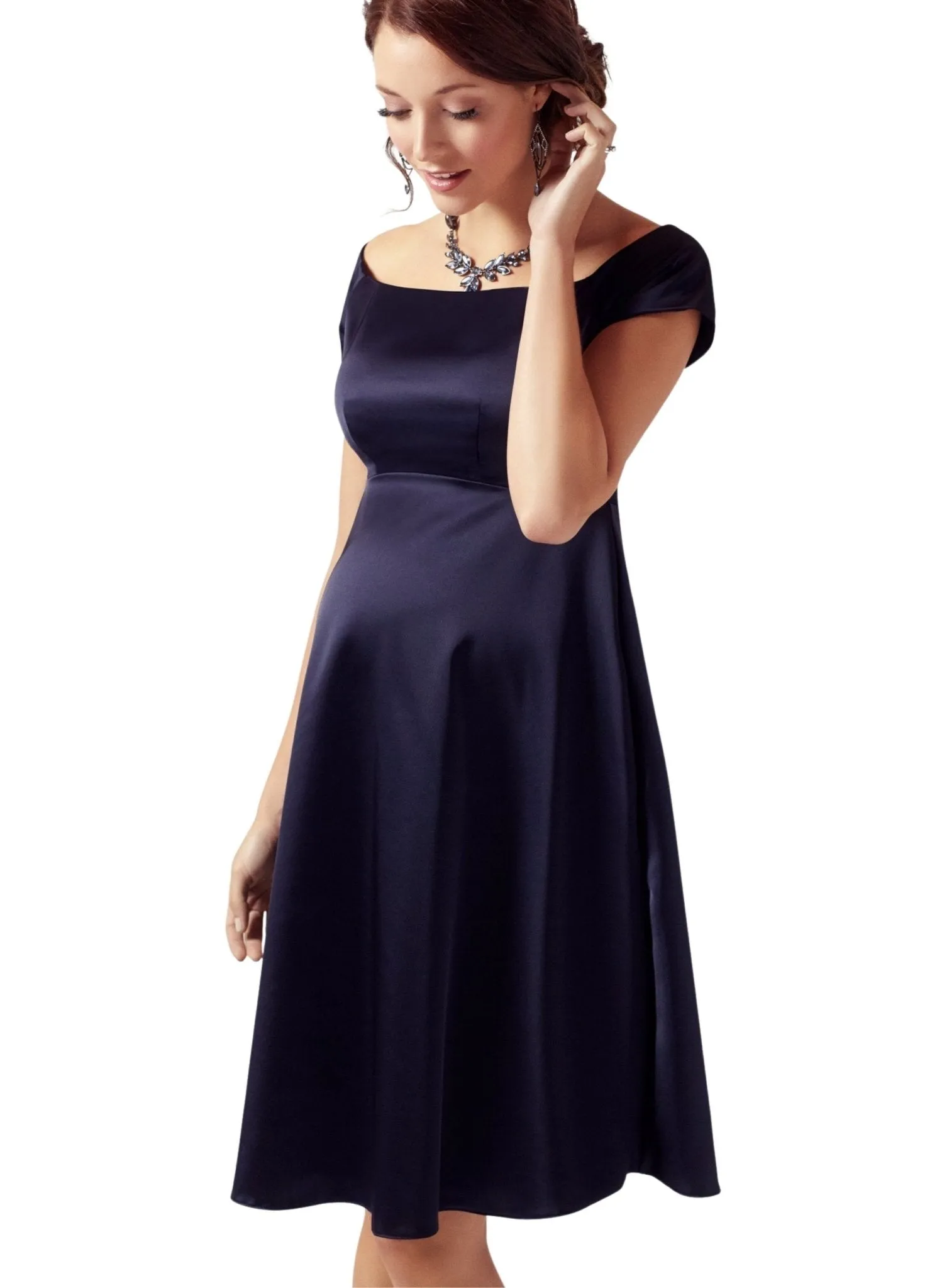 Aria Maternity Dress - Midnight Blue