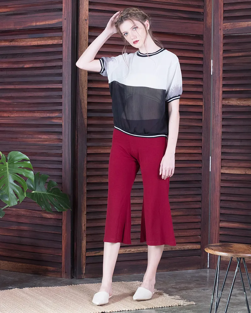 Aster Short Sleeves Crepe Top