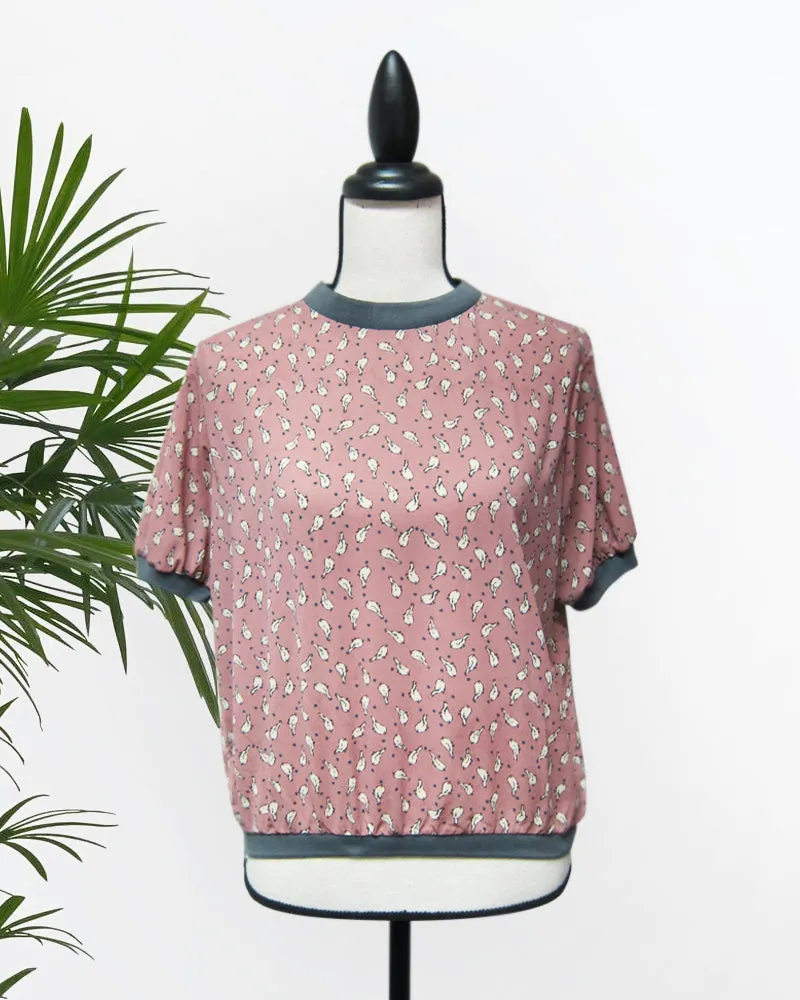 Aster Short Sleeves Crepe Top