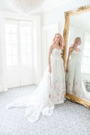 DELPHINE Watercolor Organza Wedding Dress