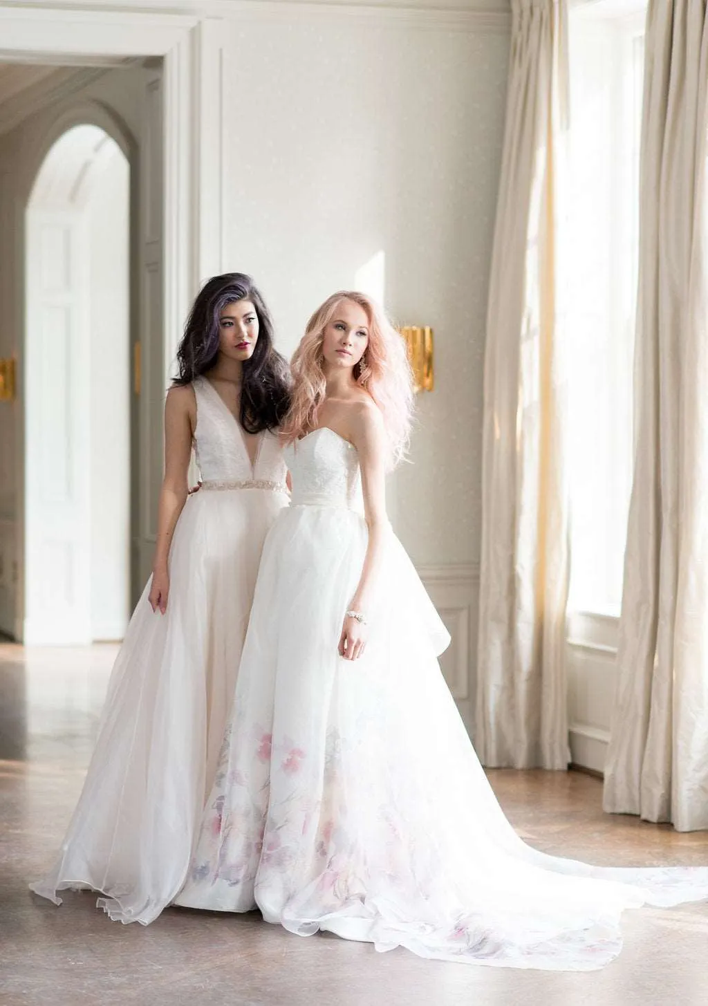 DELPHINE Watercolor Organza Wedding Dress