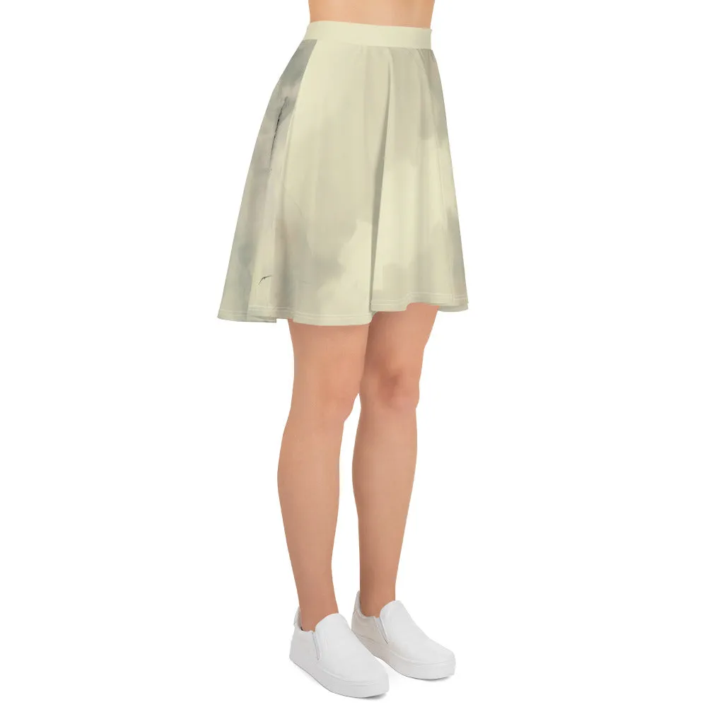 Elegant Ivory Skater Skirt