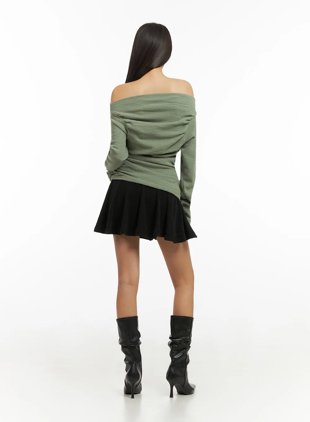 Flare Banded Mini Skirt IO409
