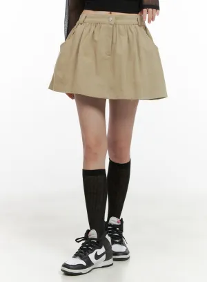 Flare Cotton Mini Skirt CG426