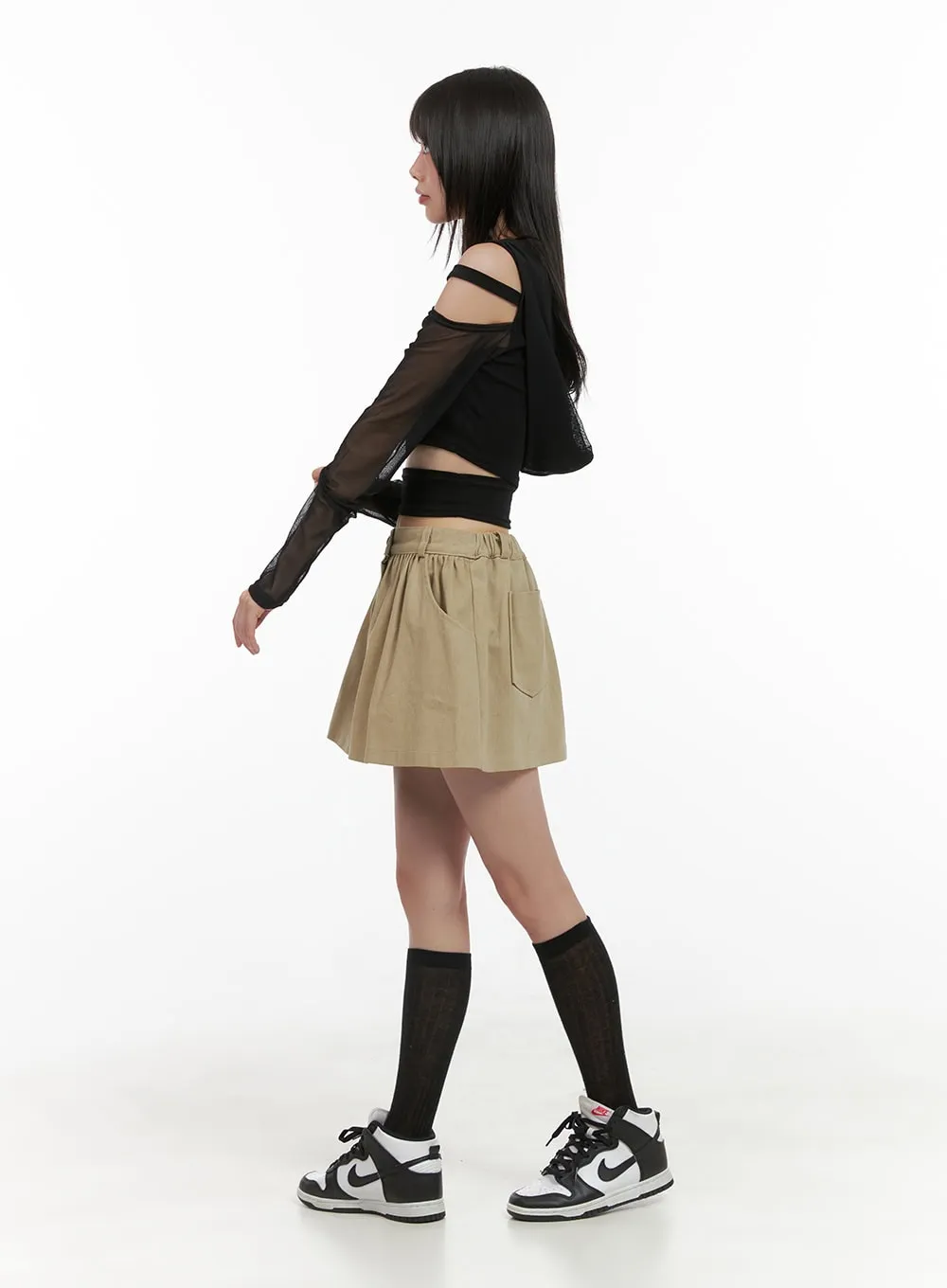 Flare Cotton Mini Skirt CG426