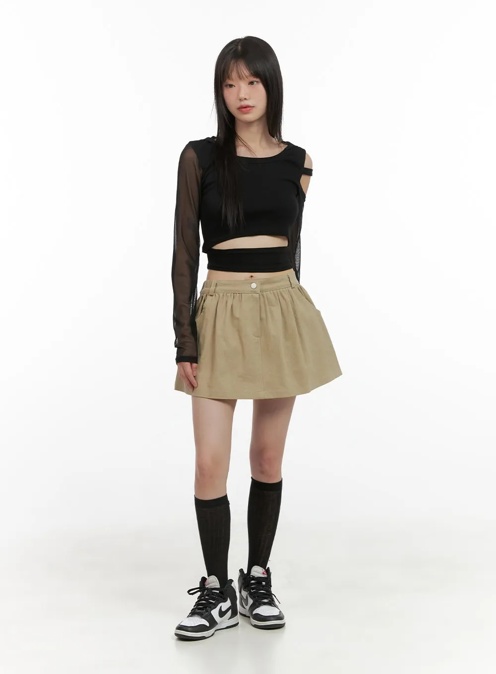 Flare Cotton Mini Skirt CG426