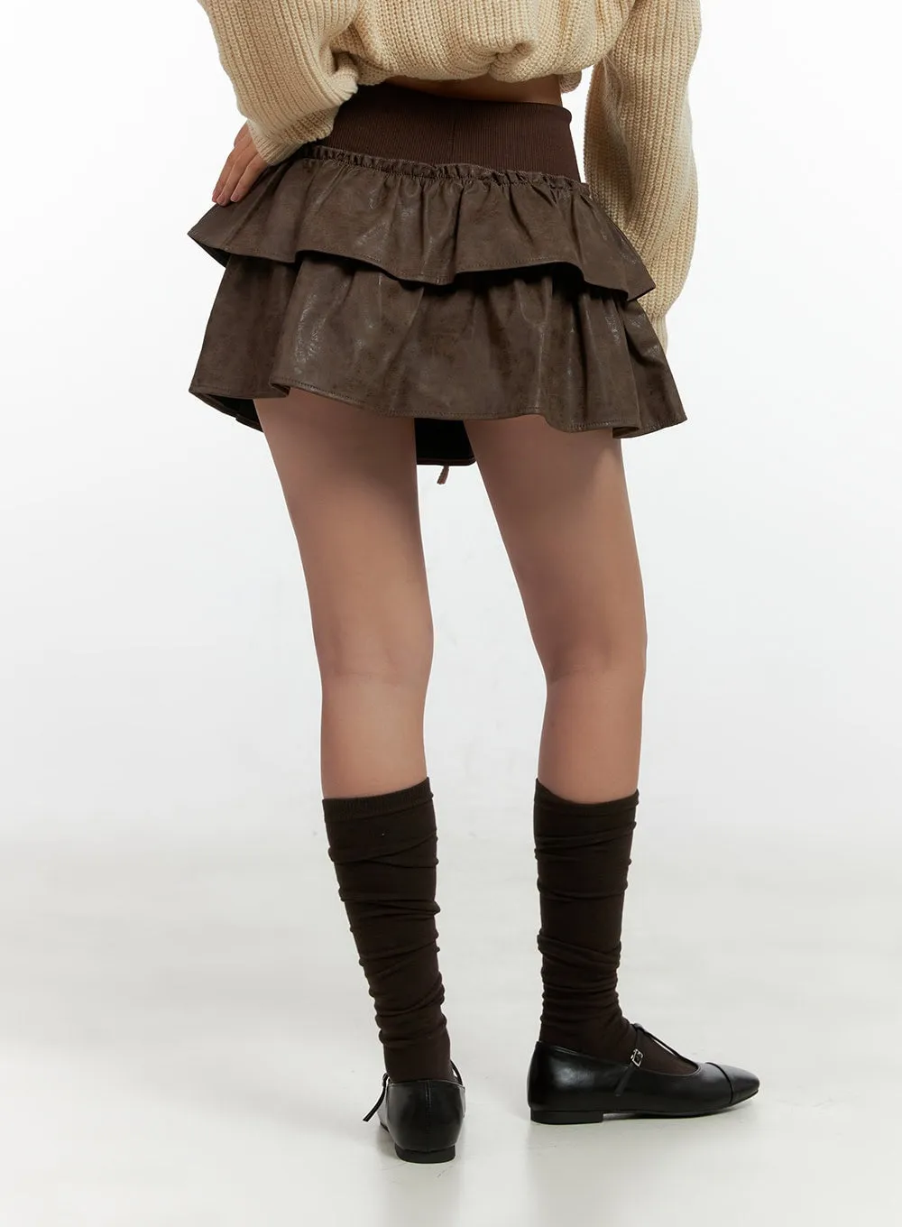 Flare Ruffle Mini Skirt CN412