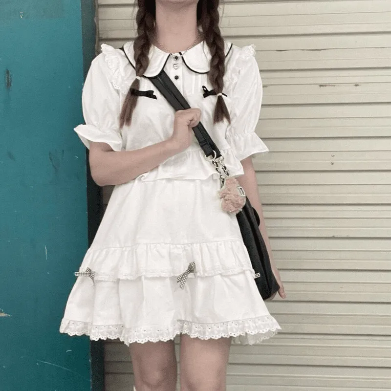 Kawaii Plaid Ruffle Skirt