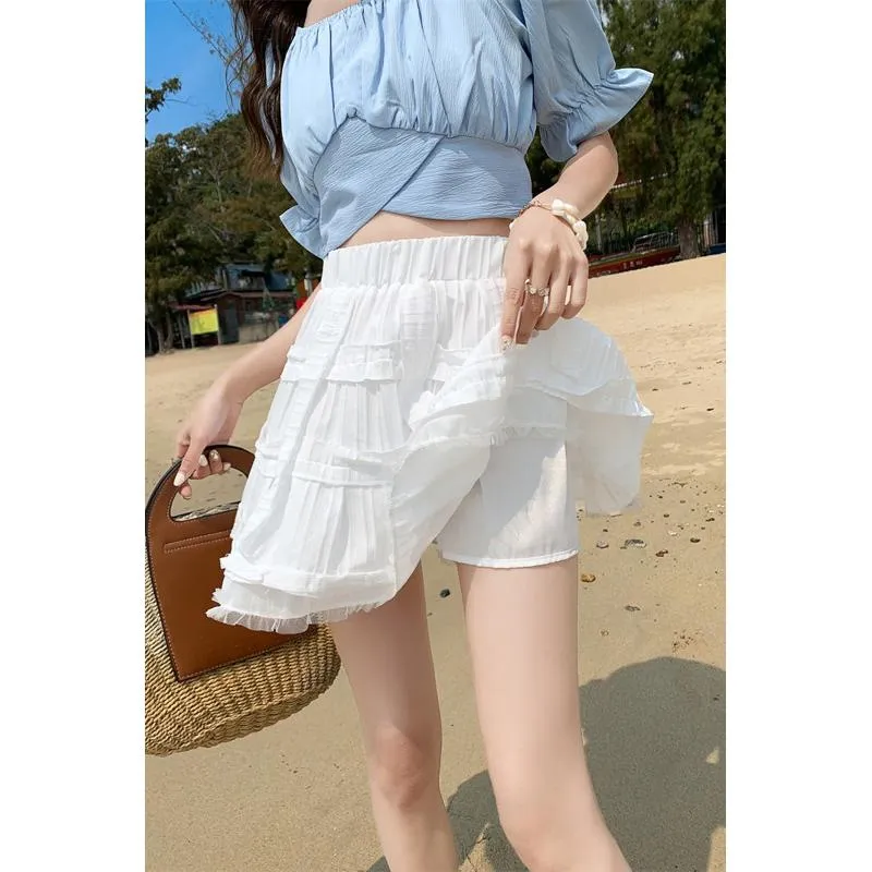 Niche High-Waisted Pleated Fairy Fluffy Skirt