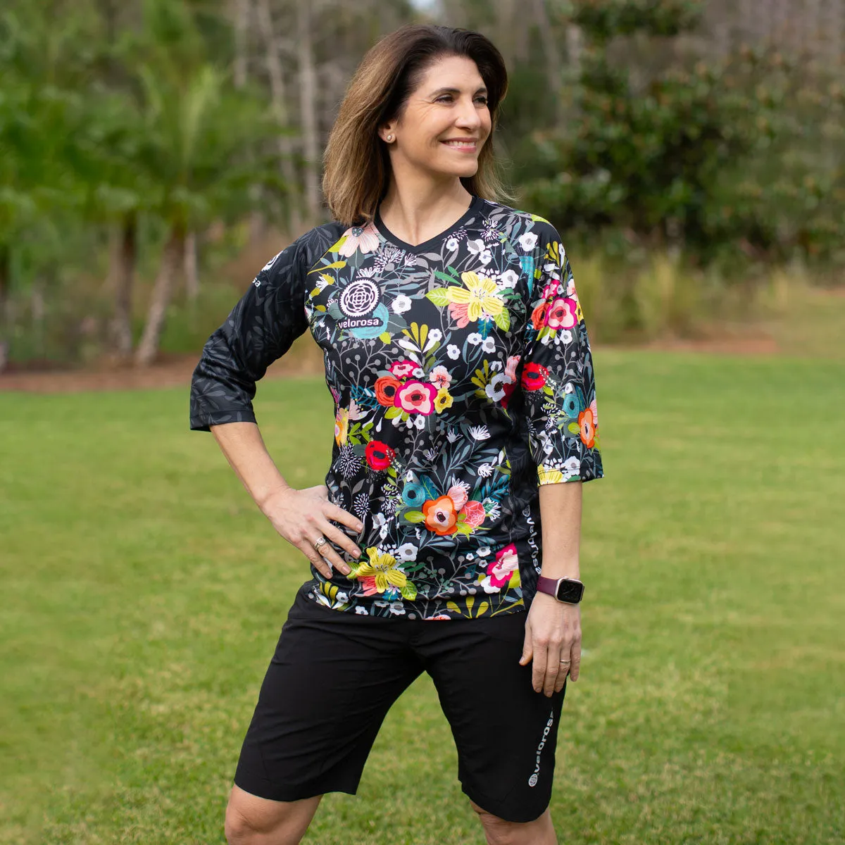 Night Garden 3/4-Sleeeved Mtn Bike Jersey