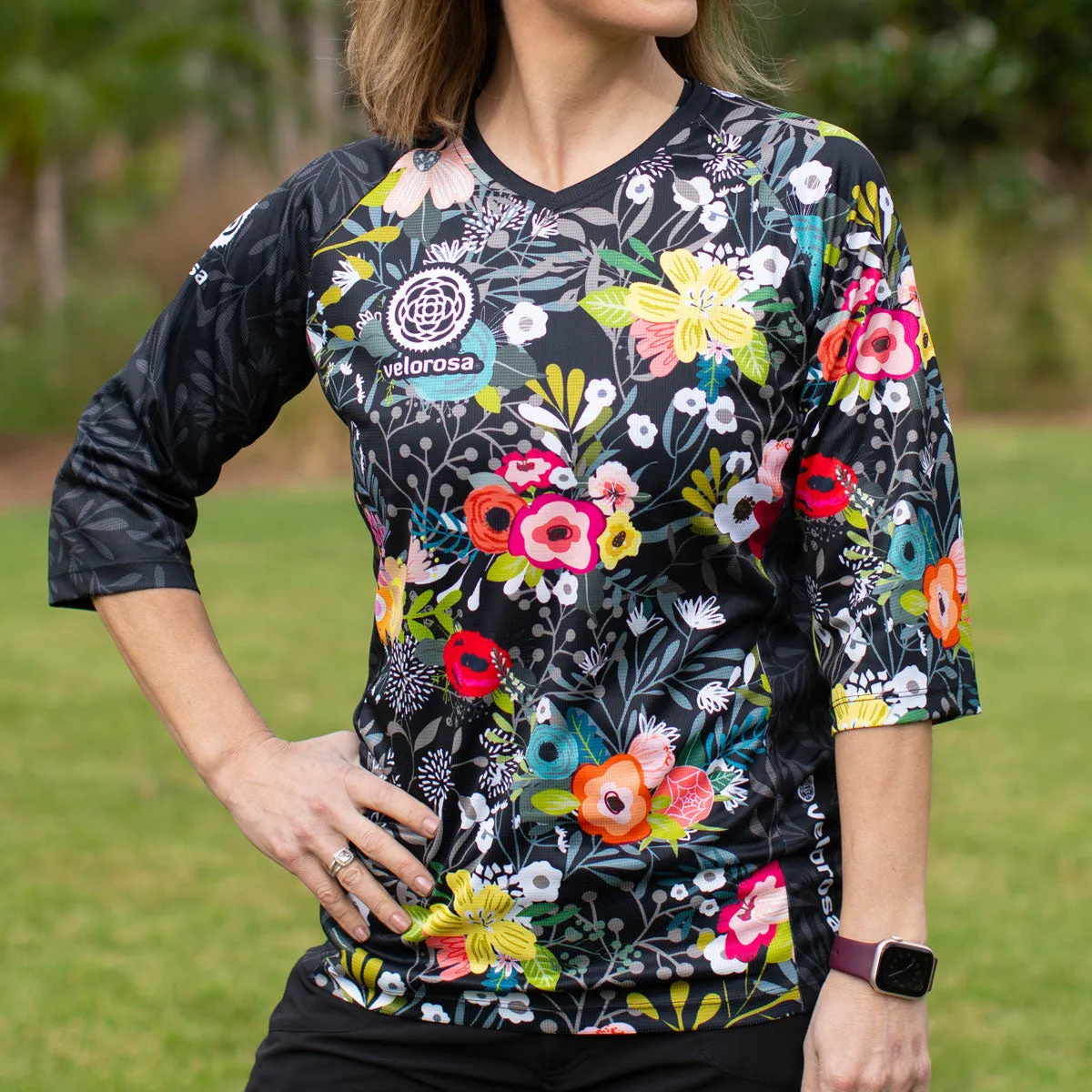 Night Garden 3/4-Sleeeved Mtn Bike Jersey