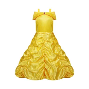 Princess Yellow Belle Girl's Christmas Fancy-Dress Costume