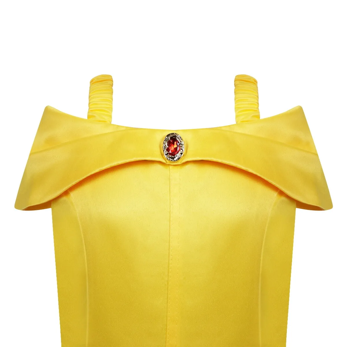 Princess Yellow Belle Girl's Christmas Fancy-Dress Costume