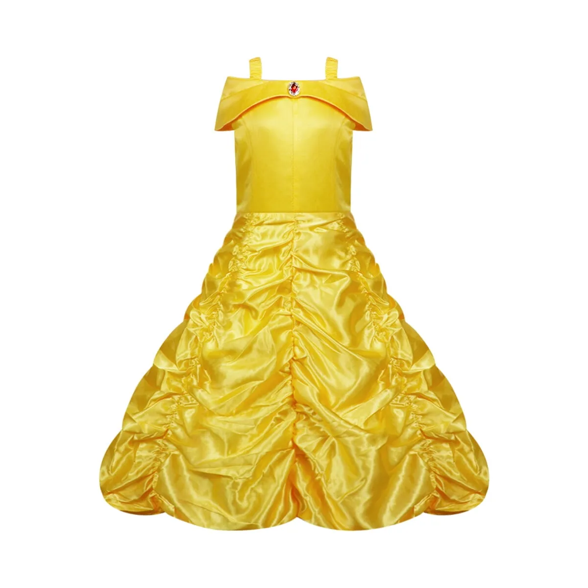 Princess Yellow Belle Girl's Christmas Fancy-Dress Costume