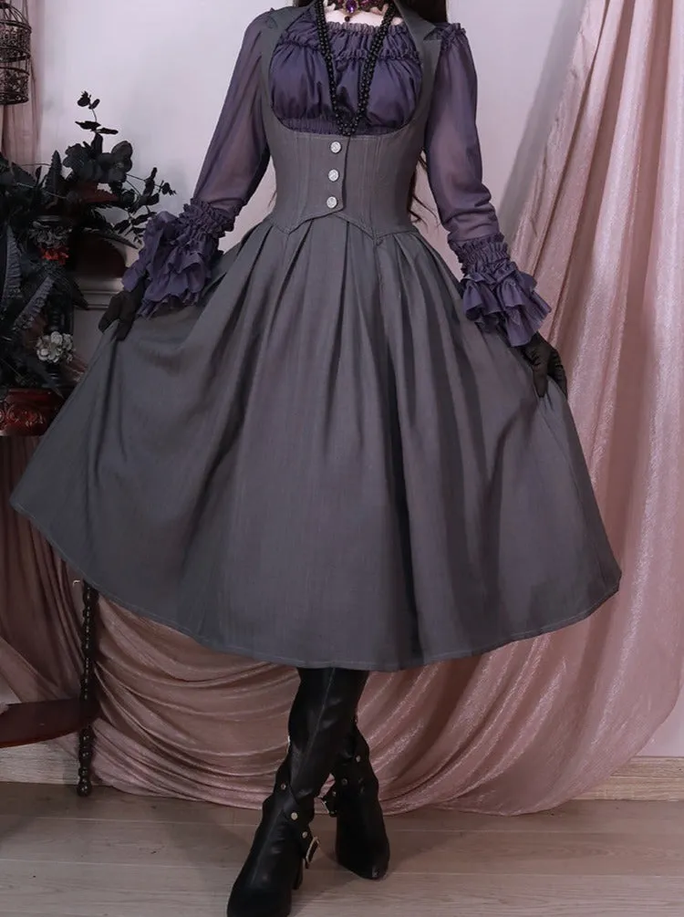 Retro   Brest Skirt Classical Elegant Shirt Lolita Frilled Elegant