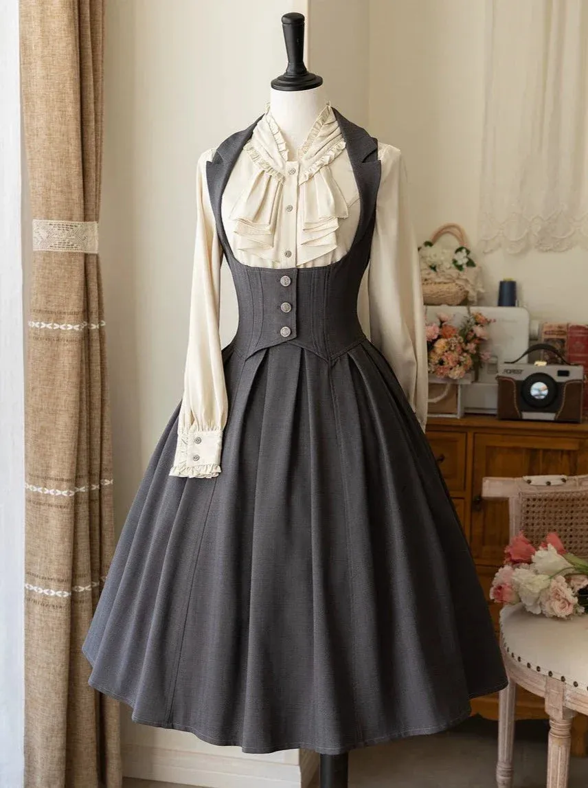 Retro   Brest Skirt Classical Elegant Shirt Lolita Frilled Elegant