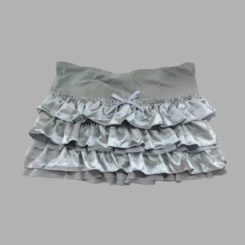 Ruffle gray skirt