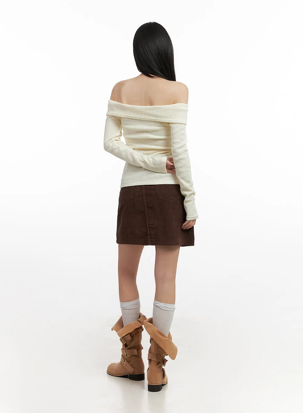Twist Off-Shoulder Top CN426