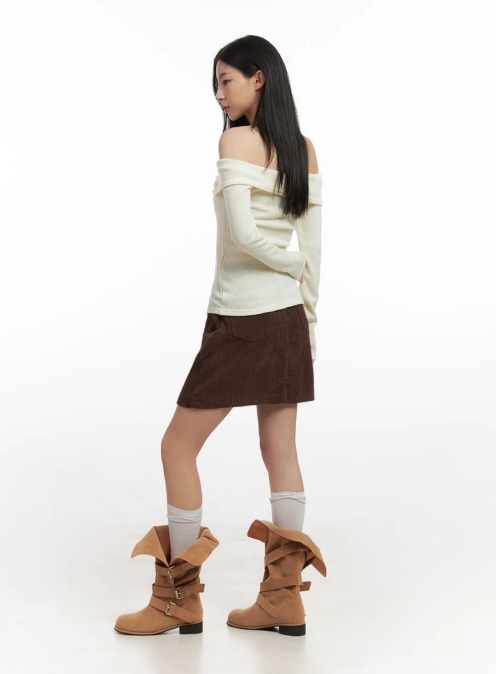 Twist Off-Shoulder Top CN426