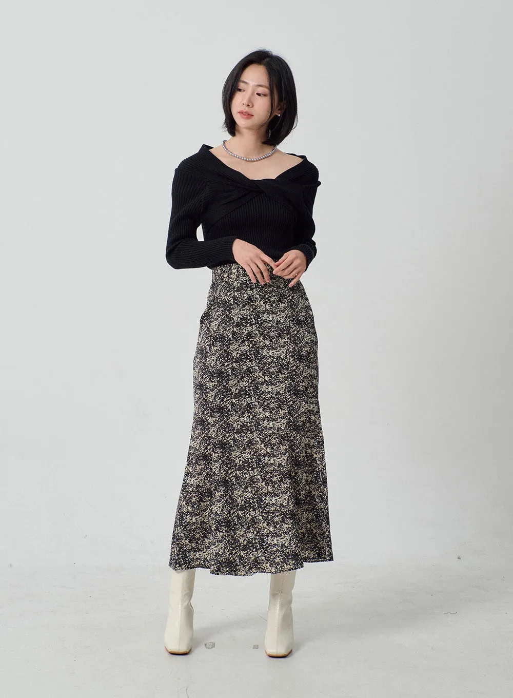 Twist Ribbed Knit Top OJ300
