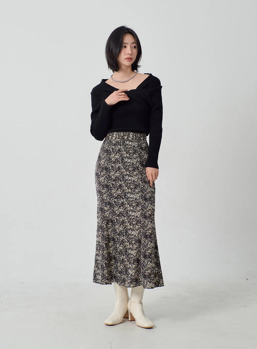 Twist Ribbed Knit Top OJ300