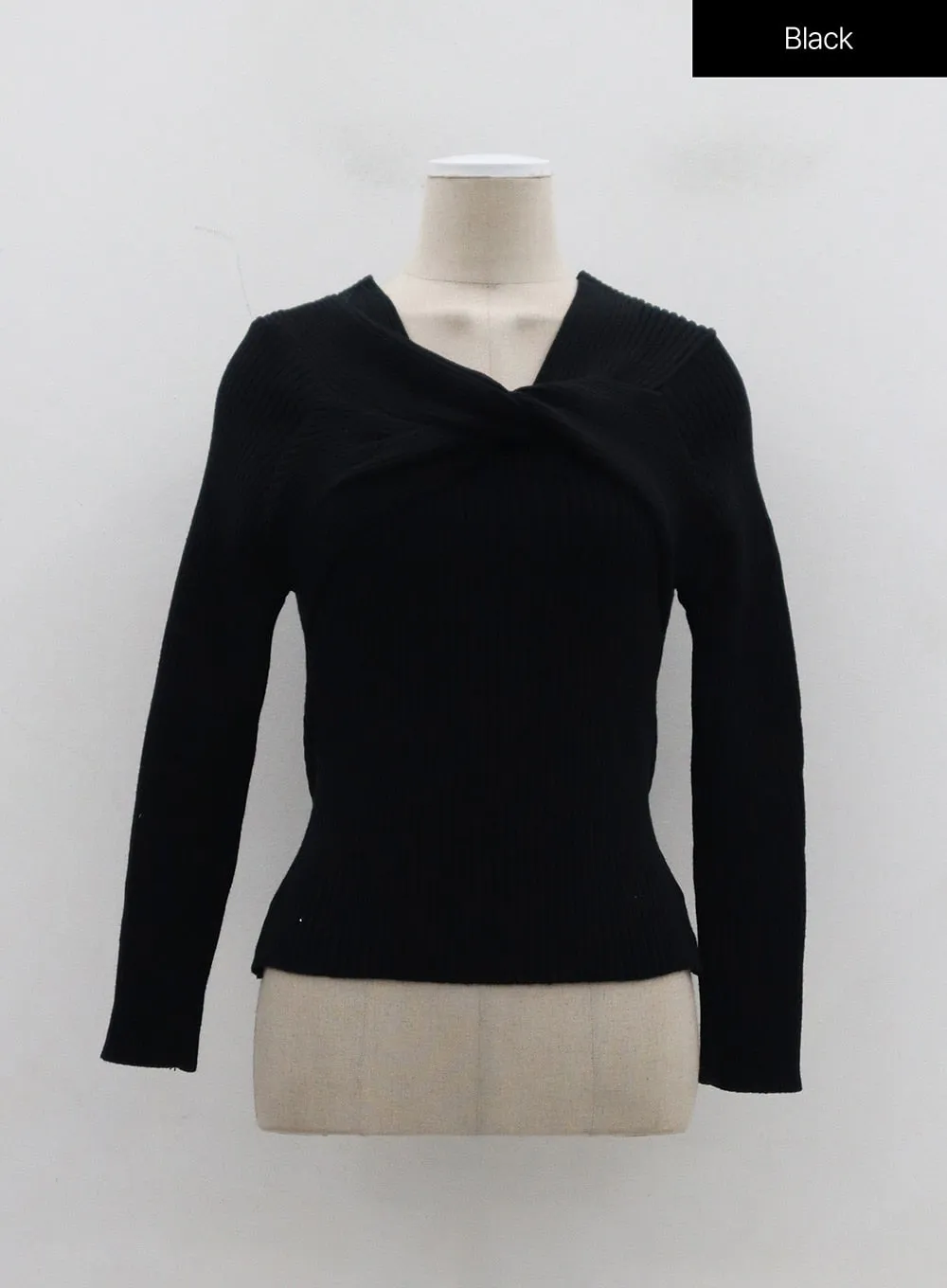 Twist Ribbed Knit Top OJ300