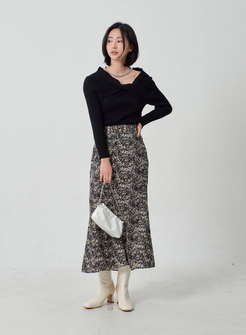 Twist Ribbed Knit Top OJ300
