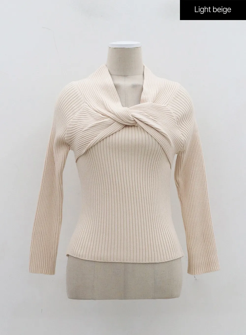 Twist Ribbed Knit Top OJ300