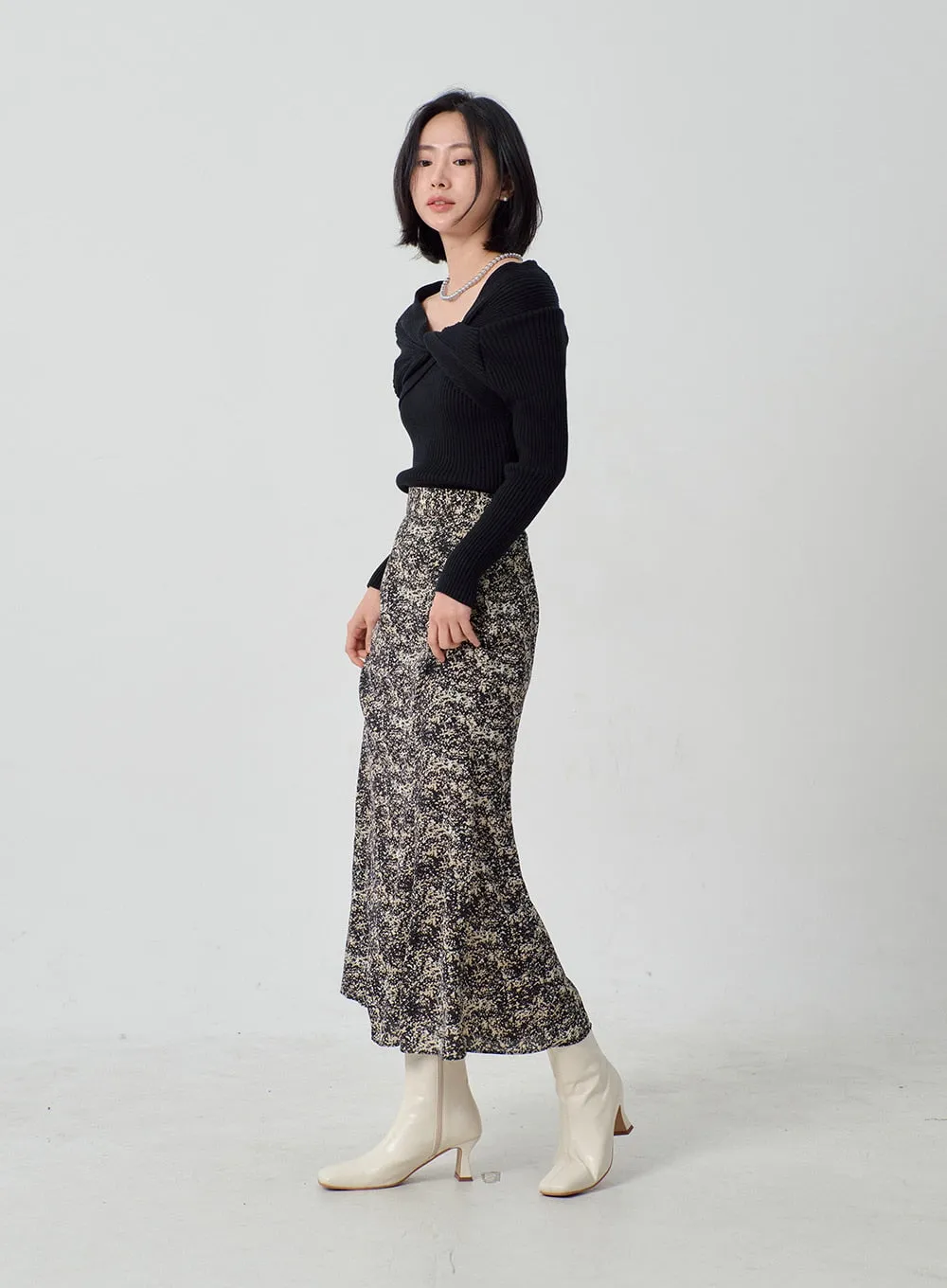 Twist Ribbed Knit Top OJ300